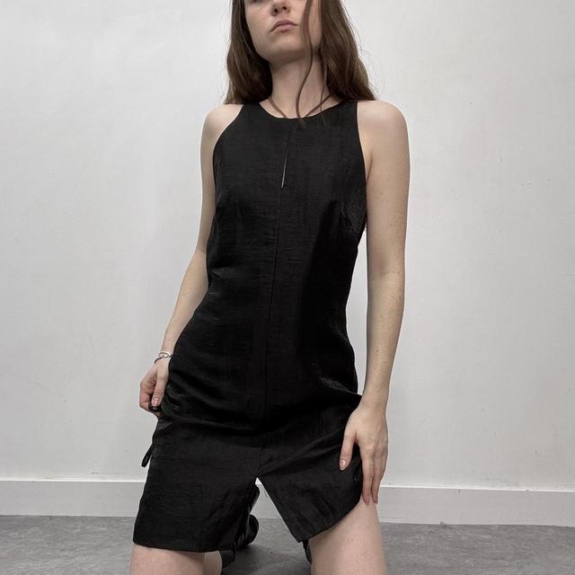 Black minimalist fitted dress