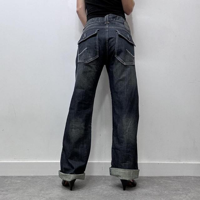 Oversized baggy wide leg cargo jeans