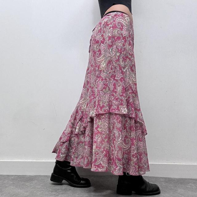 Layered paisley fairy maxi skirt