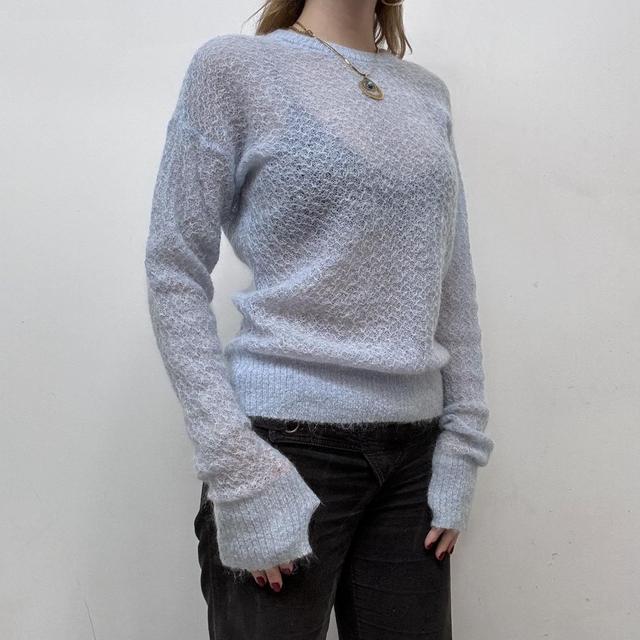 Sheer mohair knitted jumper