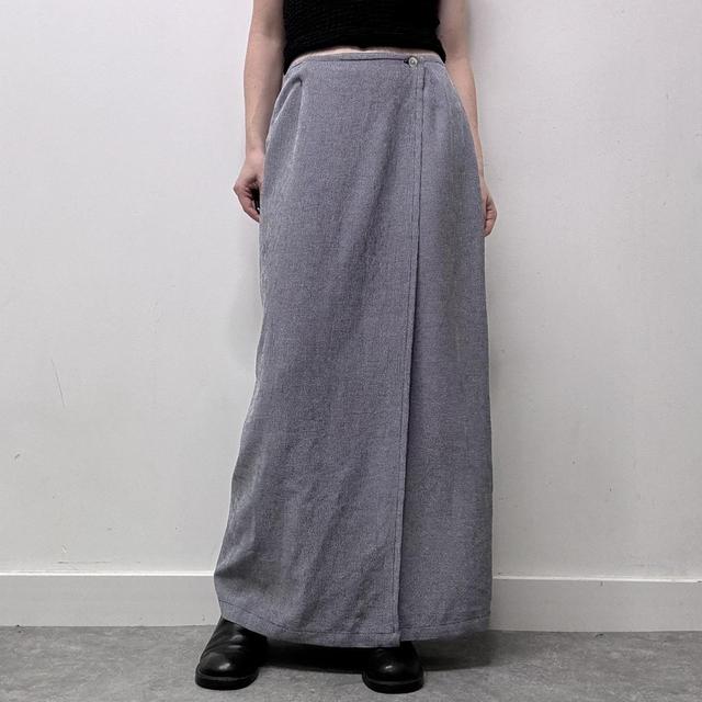 Checked gingham wrap skirt