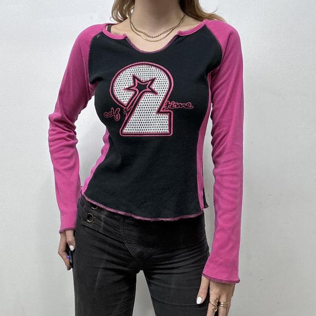 Graphic y2k varsity tshirt