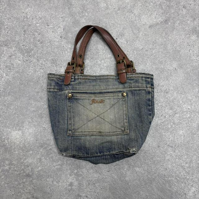 Denim cargo mini bag