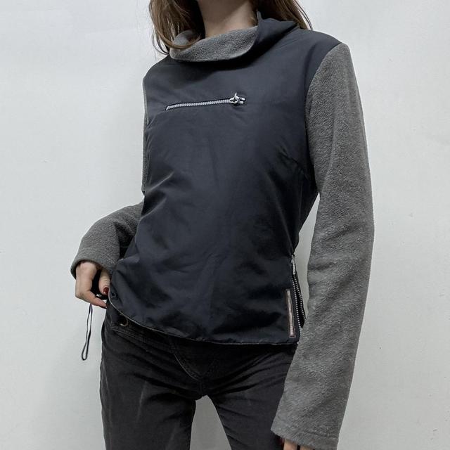 Kookai tech nylon fleece jumper