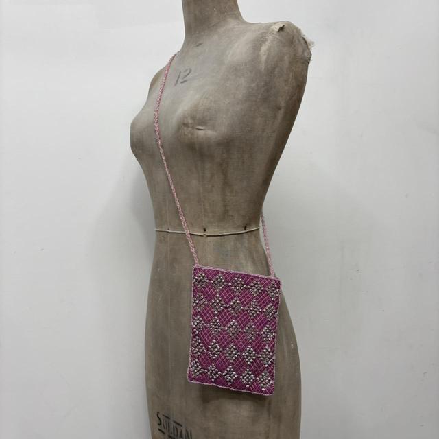Pink beaded embelsihed bag