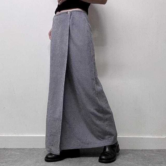Checked gingham wrap skirt