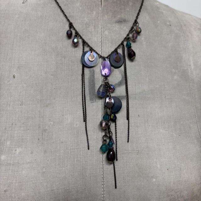 Drape chain gemstone fairy necklace