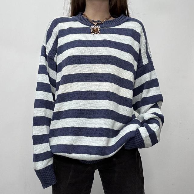 Slouchy oversized striped jumper