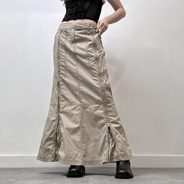 Cargo tan maxi skirt