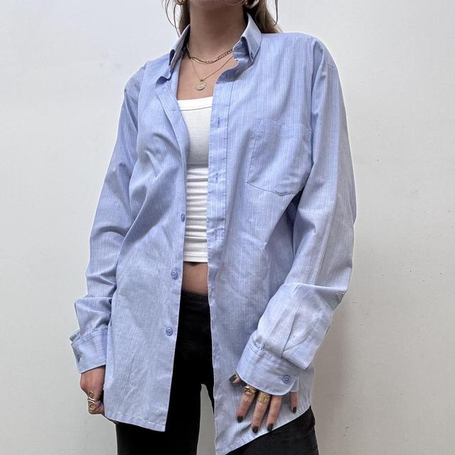 Blue pinstripe shirt