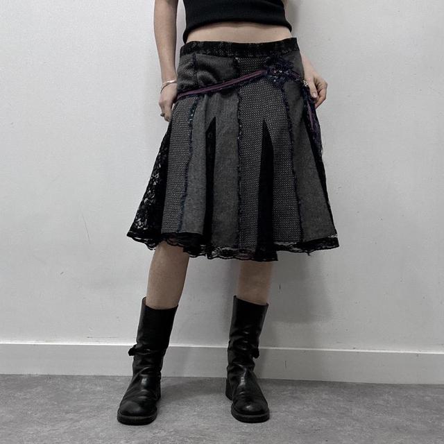 Flared fairy tweed skirt