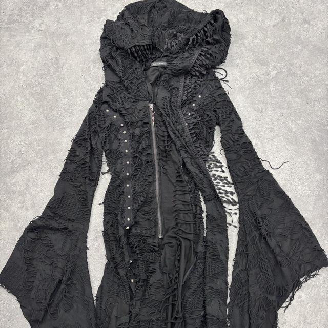 Black lace grunge flare dress cardigan