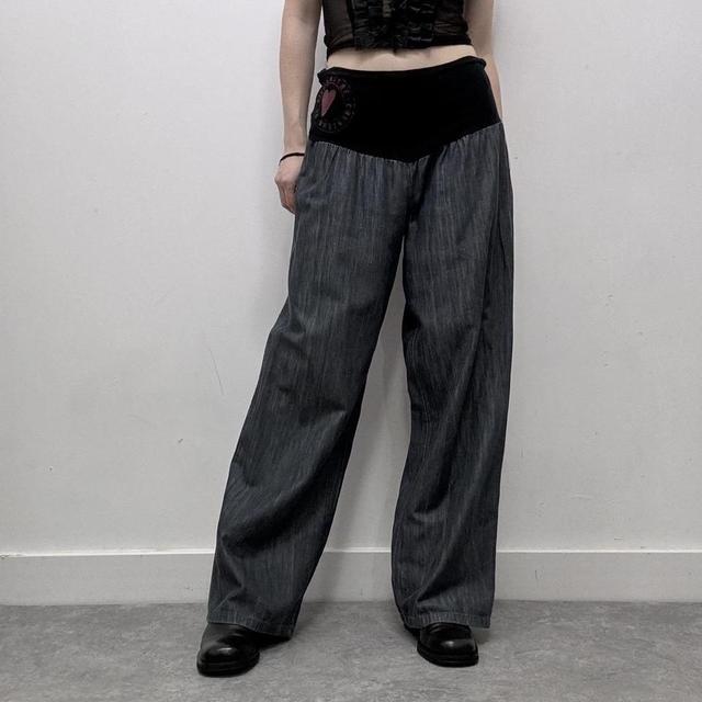 Fold over wide leg trousers