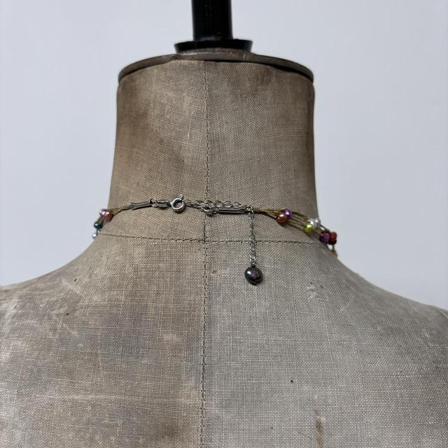 Drape pearl necklace collar
