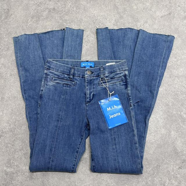 Flared pleated bootcut jeans