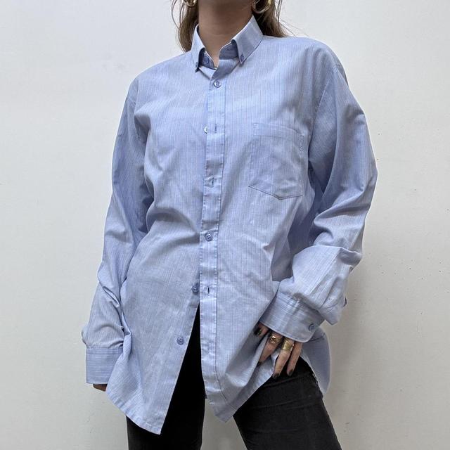 Blue pinstripe shirt