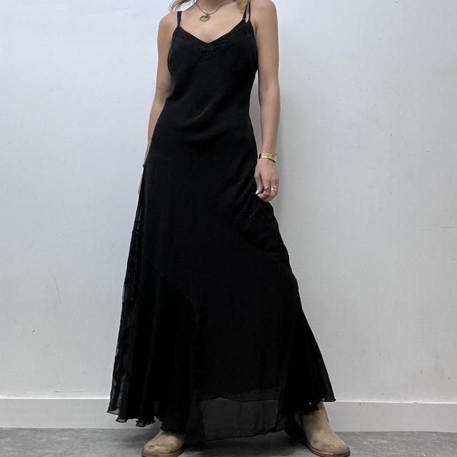 Black floaty maxi dress