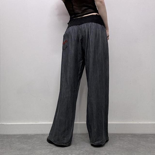 Fold over wide leg trousers