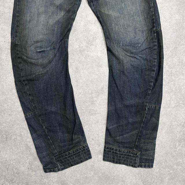 Dark denim cargo jeans