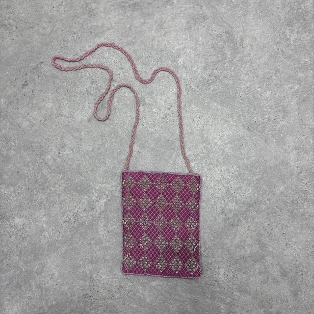 Pink beaded embelsihed bag
