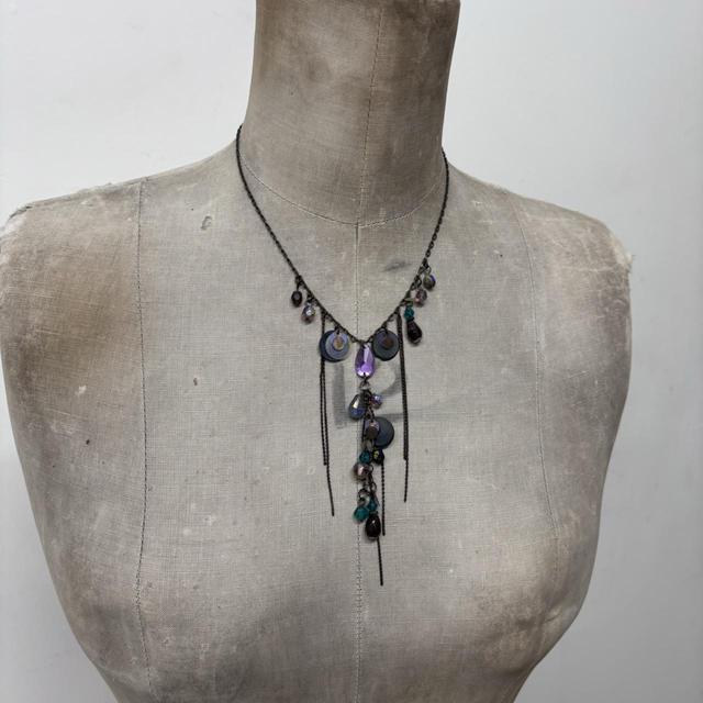 Drape chain gemstone fairy necklace