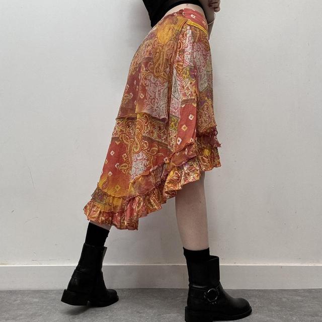 Y2K fairy paisley midi skirt