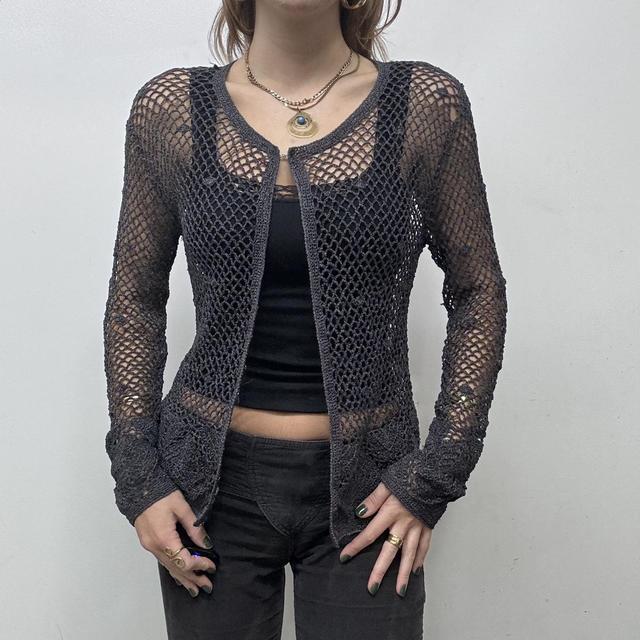 Sheer lace knit fairy cardigan