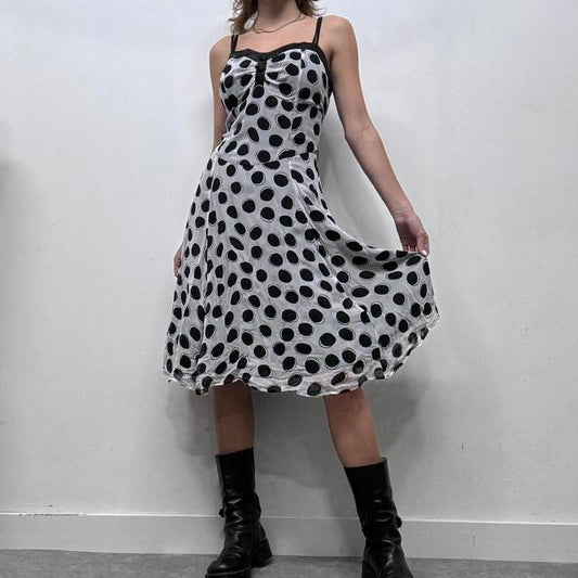 Layered polka dot dress