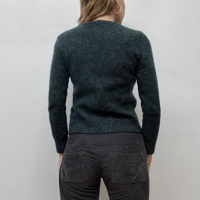 Green wool mohair jumper