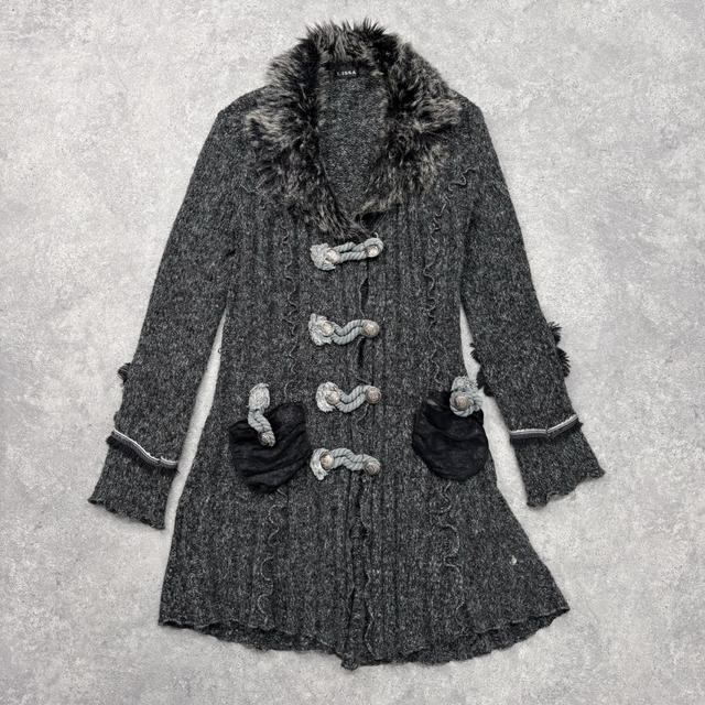 Grey knitted grunge fairy cardigan