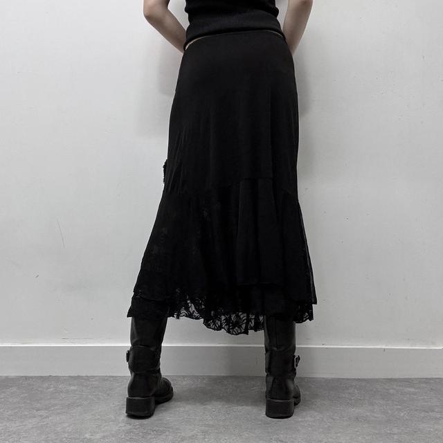 Black fairy grunge lace skirt
