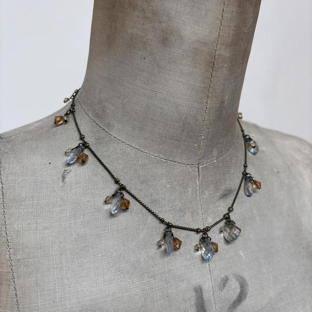 Delicate gemstone crystal necklace