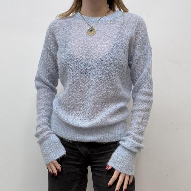 Sheer mohair knitted jumper