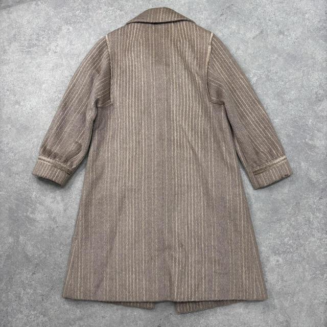 Pinstripe wool slouchy trench coat