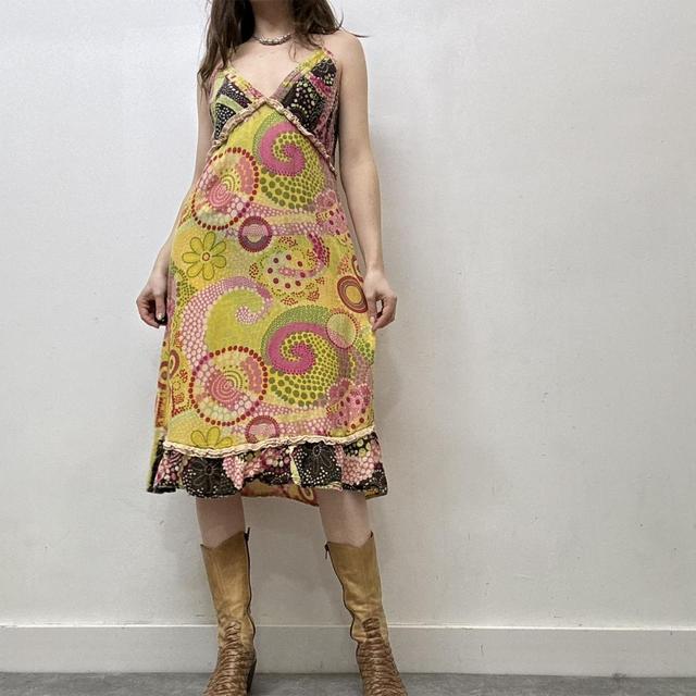 Floral paisley 90s dress