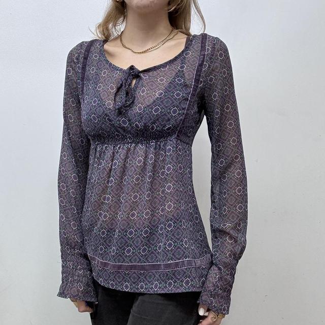 Sheer floral fairy floaty blouse