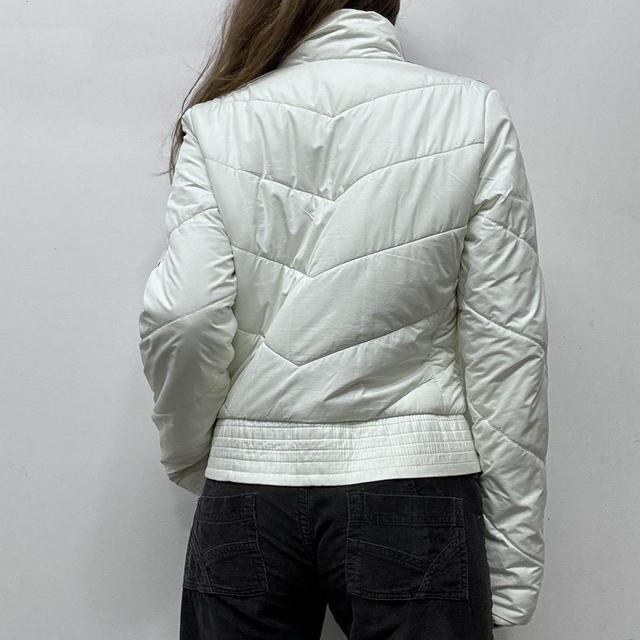 Y2k white adidas puffer jacket
