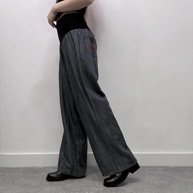 Fold over wide leg trousers
