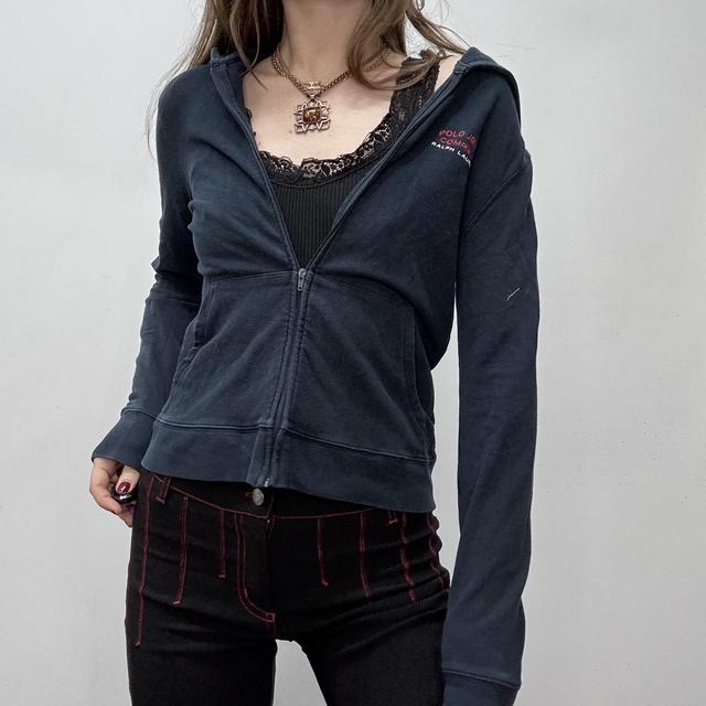 Slouchy fitted Ralph lauren zip hoodie