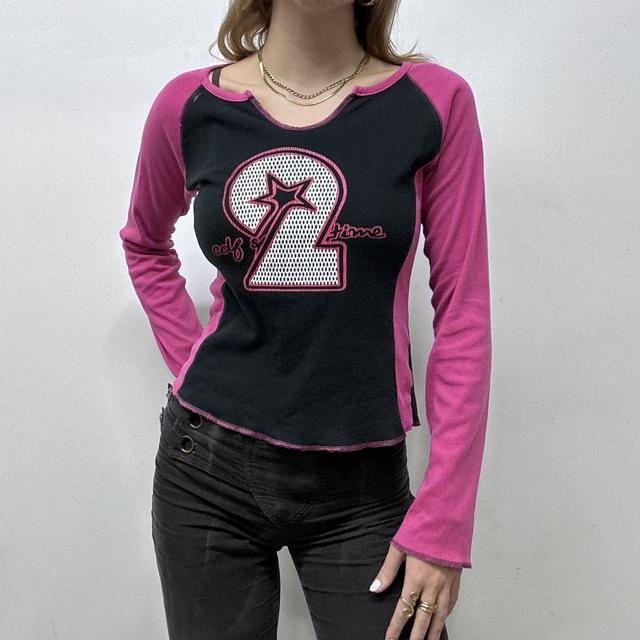 Graphic y2k varsity tshirt