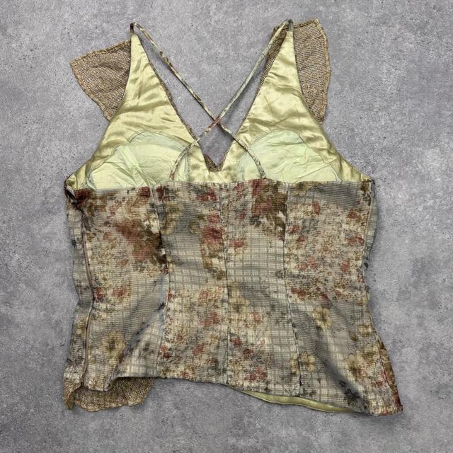 Lace floral fairy flutter vest