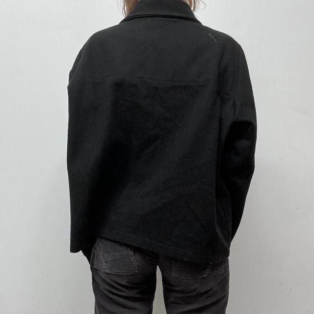 Black wool minimlaist jacket