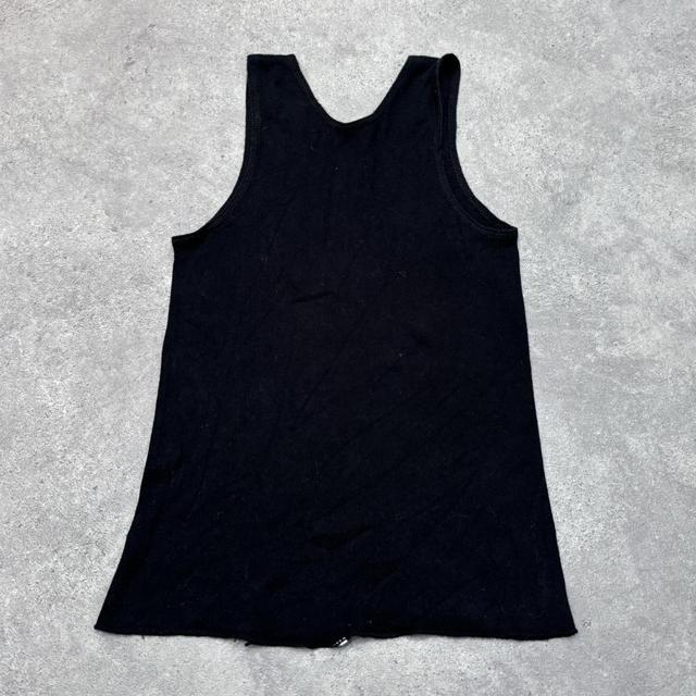 Black graphic text vest