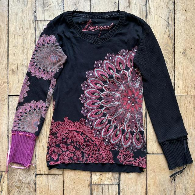 Graphic desigual paisley print jumper