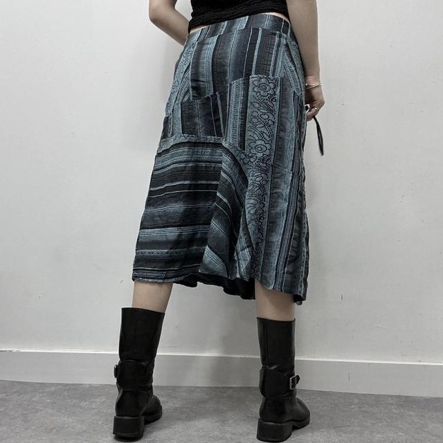 Pinstripe grunge fairy midi skirt