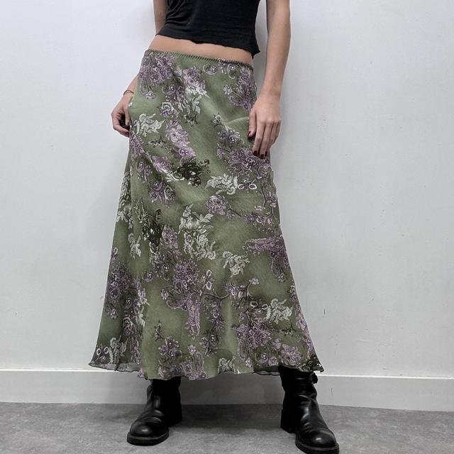 Paisley bias cut maxi skirt