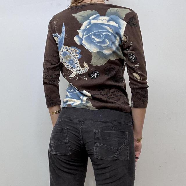 Brown graphic fairy top