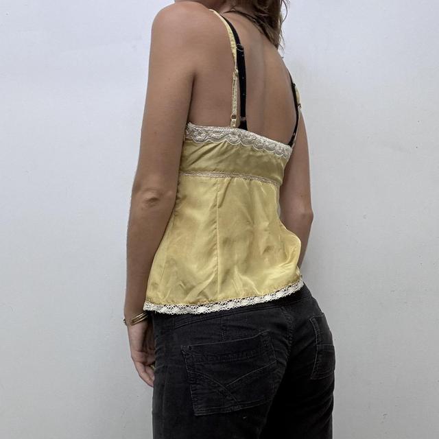 Silk yellow lace cami