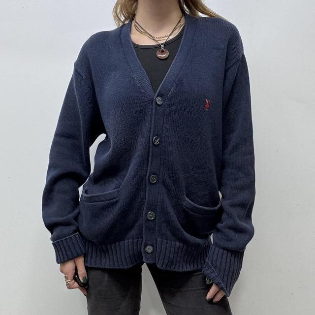 Slouchy oversized playboy cardigan