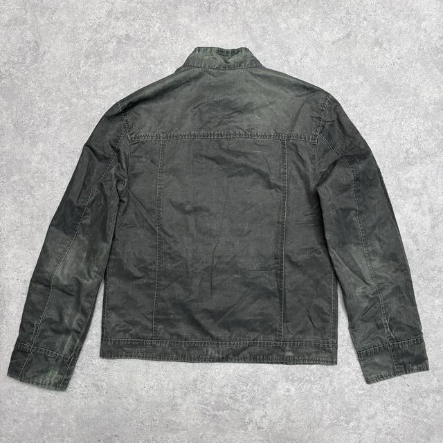 Distressed biker bomber jacket